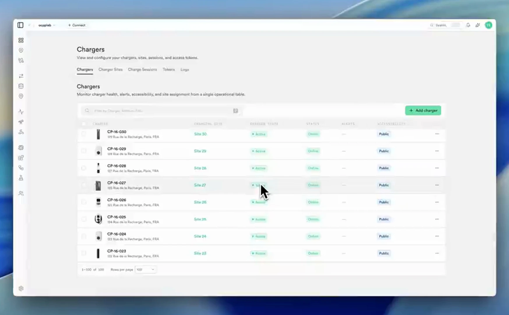 ev-cloud operator dashboard overview